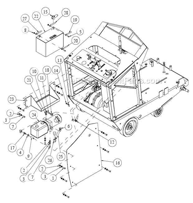 Page L Diagram and Parts List for MK-6020KB  MK Diamond Concrete Saw